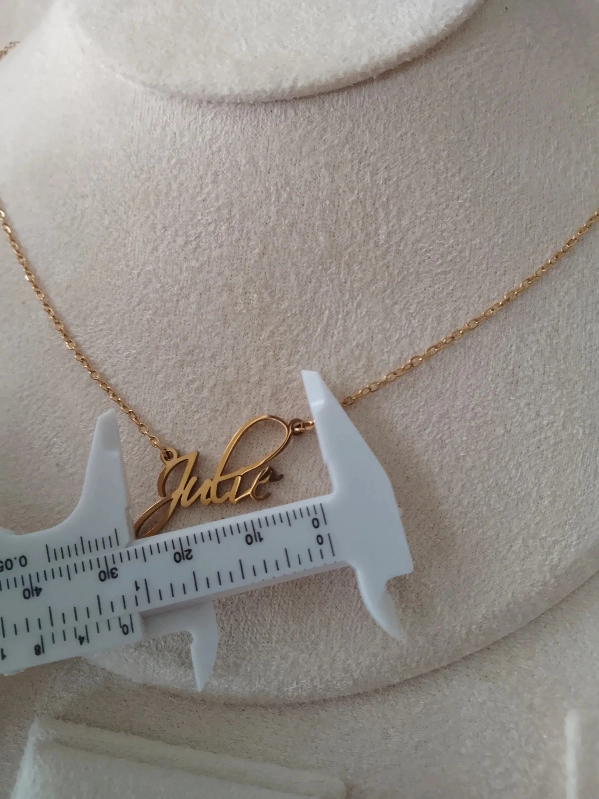 Collier Julie en acier inoxydable doré – photo 3